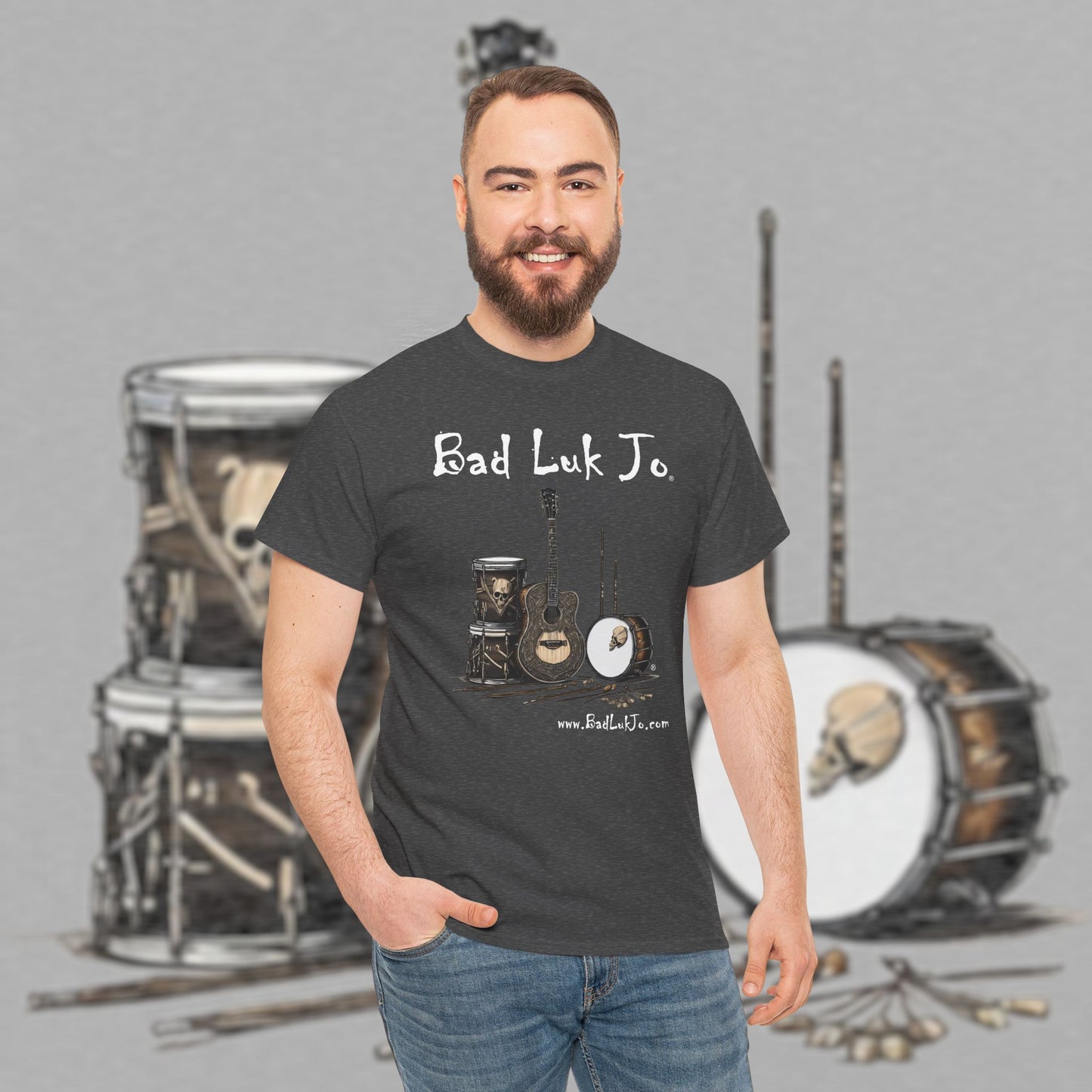 Bad Luk Jo Unisex Heavy Cotton Tee - Perfect Gift for Music Lovers - FREE ECONOMY SHIPPING