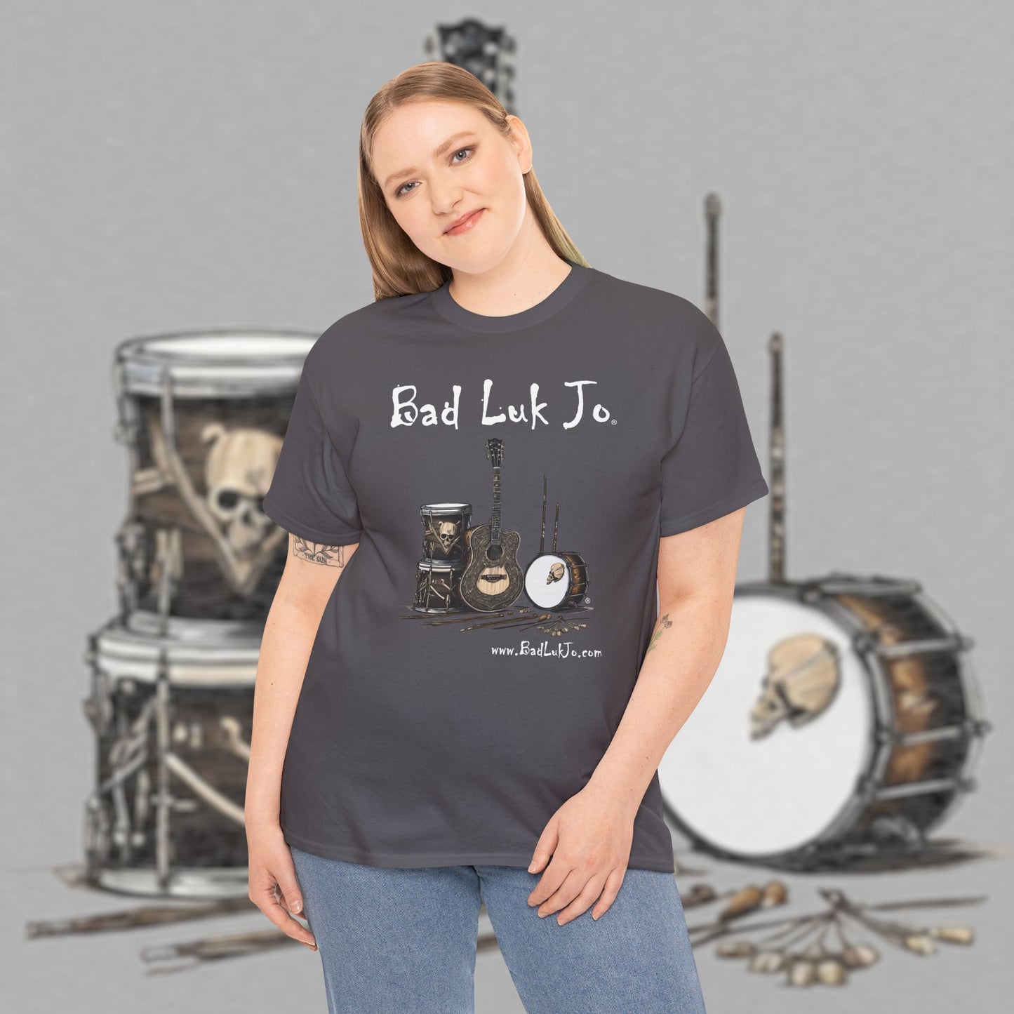 Bad Luk Jo Unisex Heavy Cotton Tee - Perfect Gift for Music Lovers - FREE ECONOMY SHIPPING