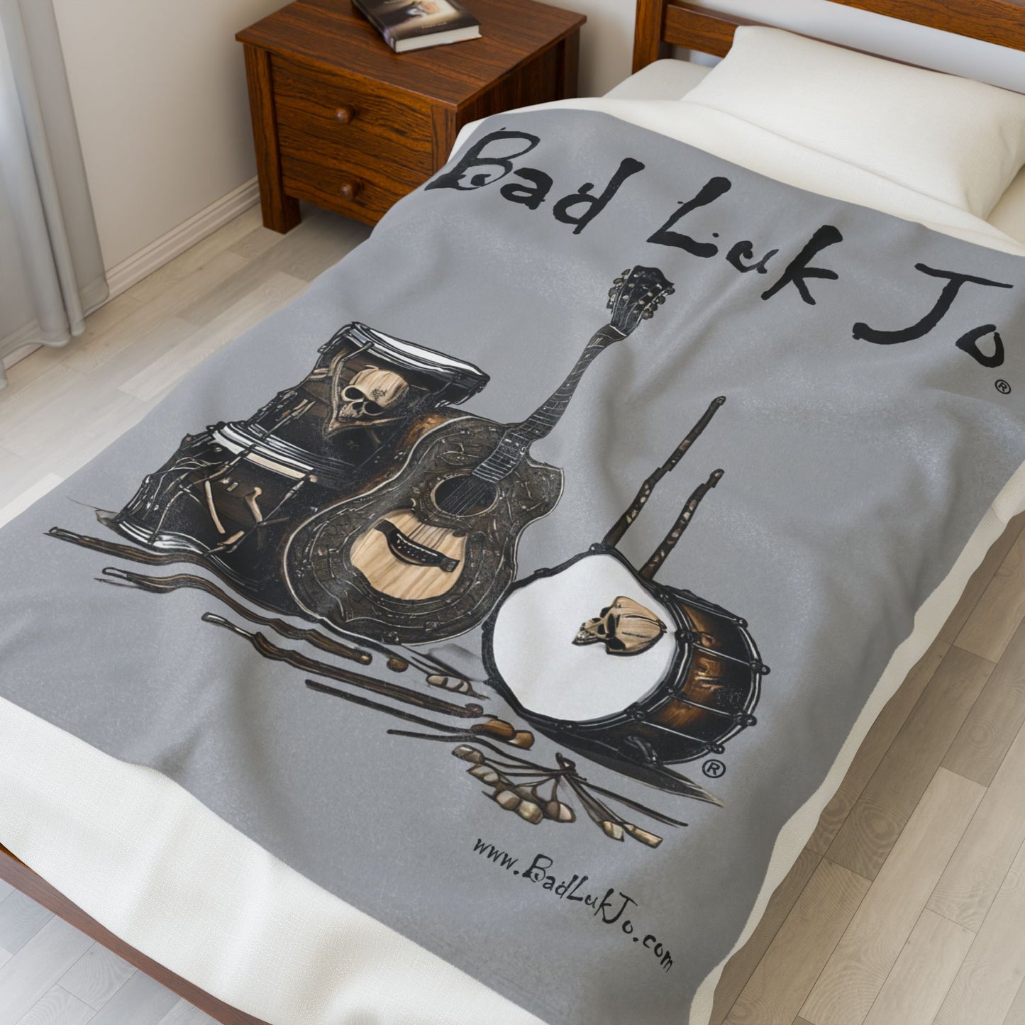 Bad Luk Jo Velveteen Plush Blanket - FREE STANDARD SHIPPING