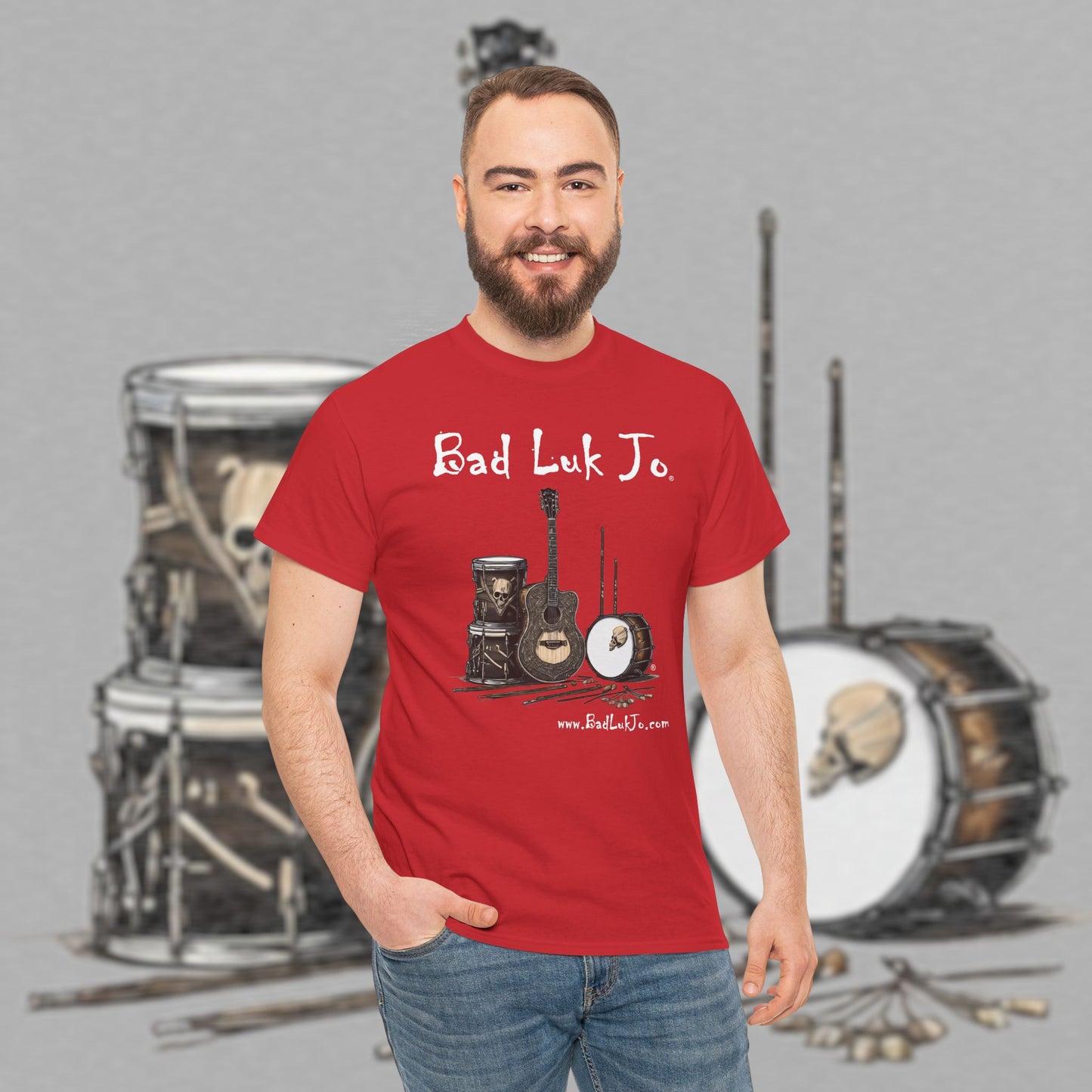 Bad Luk Jo Unisex Heavy Cotton Tee - Perfect Gift for Music Lovers - FREE ECONOMY SHIPPING