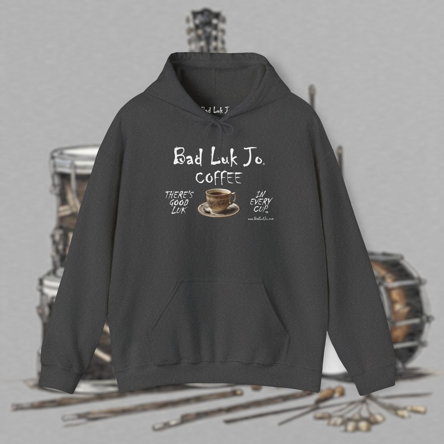 Bad Luk Jo Coffee Hoodie — Coffee Cup Sweatshirt - FREE ECONOMY SHIPPING