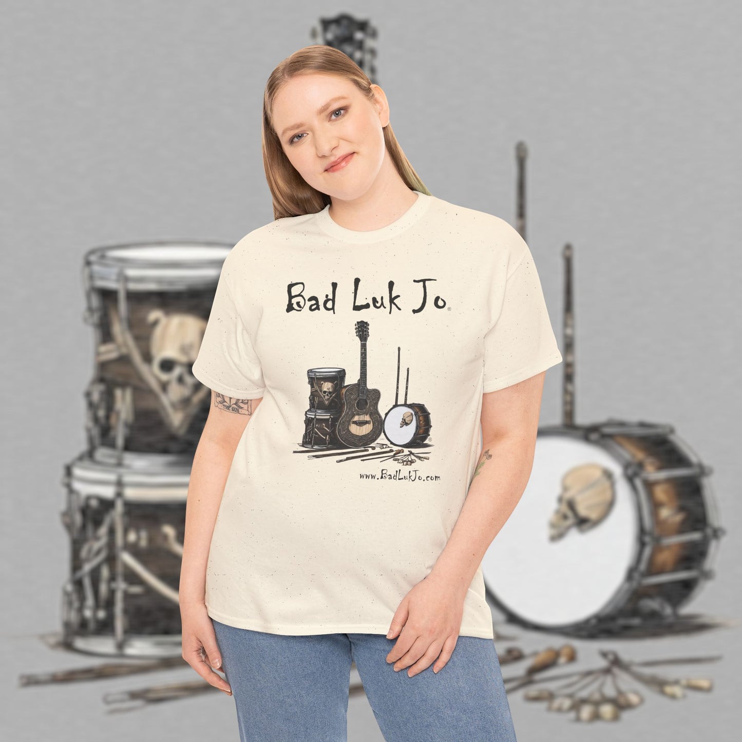 Bad Luk Jo Unisex Heavy Cotton Tee - Perfect Gift for Music Lovers - FREE ECONOMY SHIPPING
