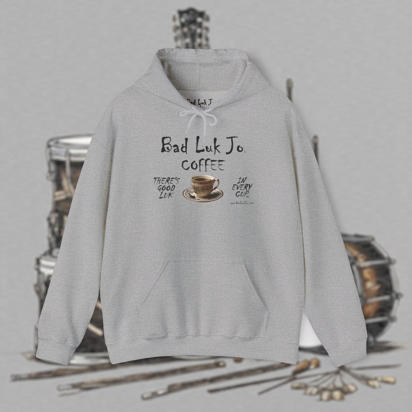 Bad Luk Jo Coffee Hoodie — Coffee Cup Sweatshirt - FREE ECONOMY SHIPPING