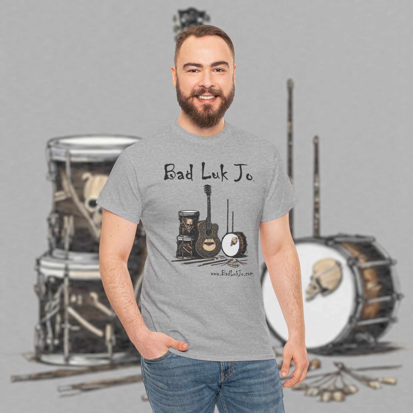 Bad Luk Jo Unisex Heavy Cotton Tee - Perfect Gift for Music Lovers - FREE ECONOMY SHIPPING