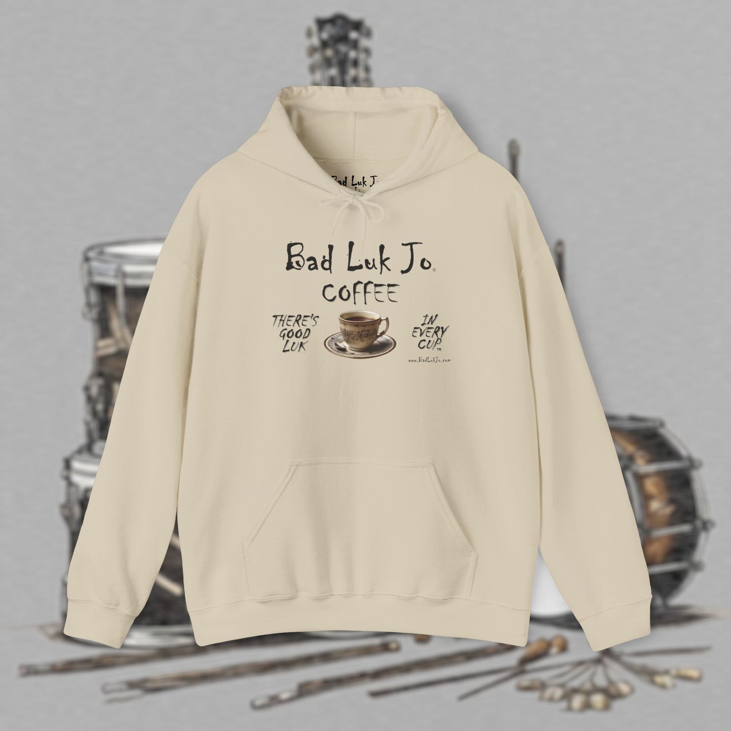 Bad Luk Jo Coffee Hoodie — Coffee Cup Sweatshirt - FREE ECONOMY SHIPPING