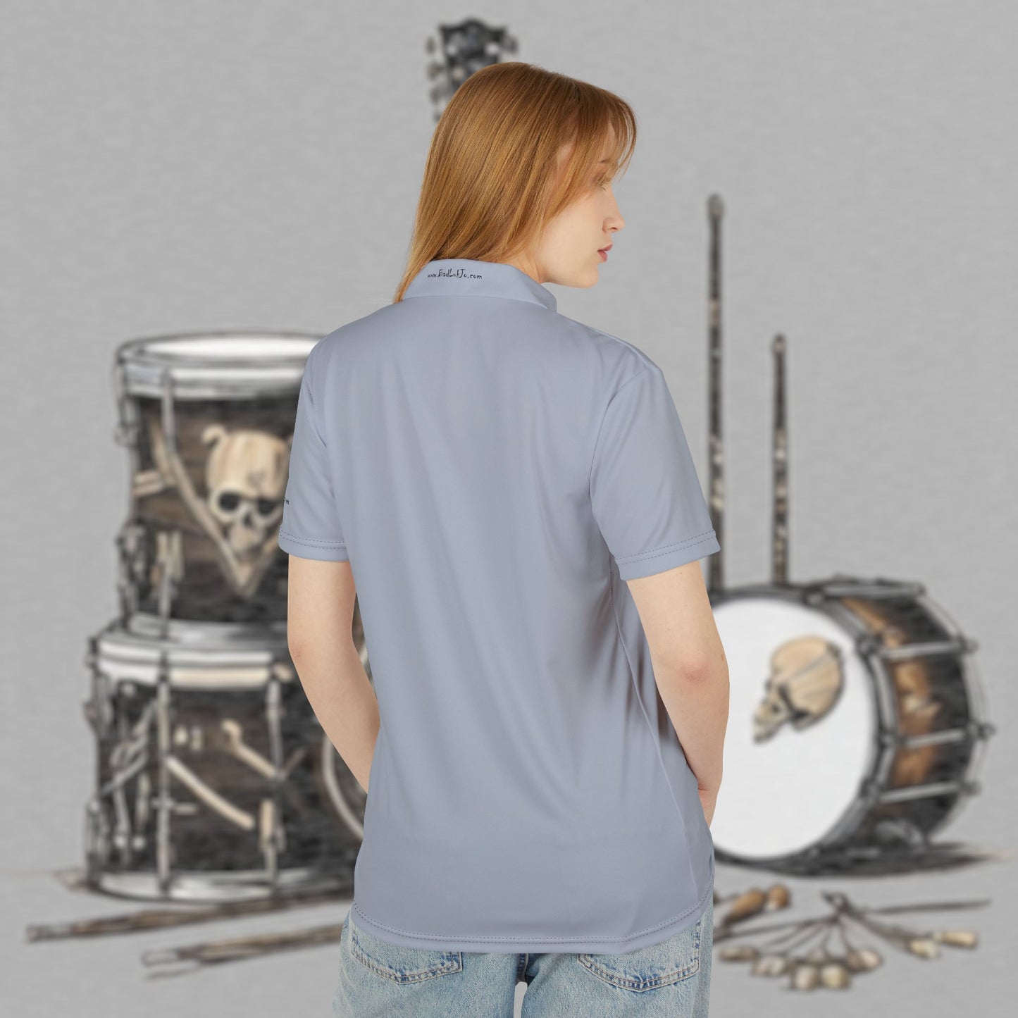 Bad Luk Jo Engineers’ Comfort Unisex Polo Shirt - Stylish Workwear / Golf Shirt - Light Grey - FREE ECONOMY SHIPPING