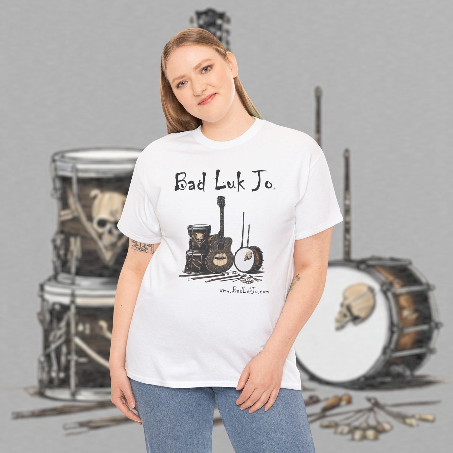 Bad Luk Jo Unisex Heavy Cotton Tee - Perfect Gift for Music Lovers - FREE ECONOMY SHIPPING