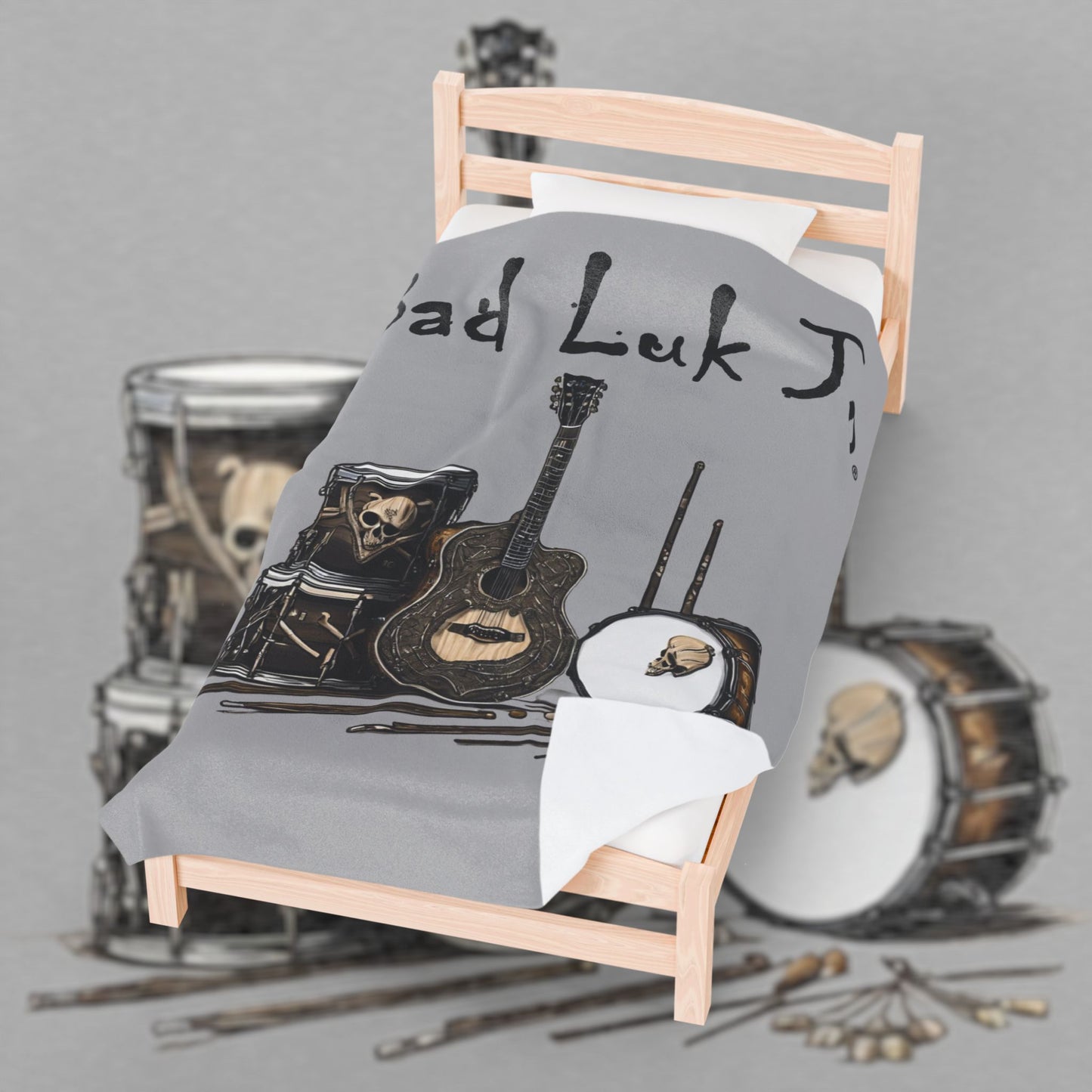 Bad Luk Jo Velveteen Plush Blanket - FREE STANDARD SHIPPING