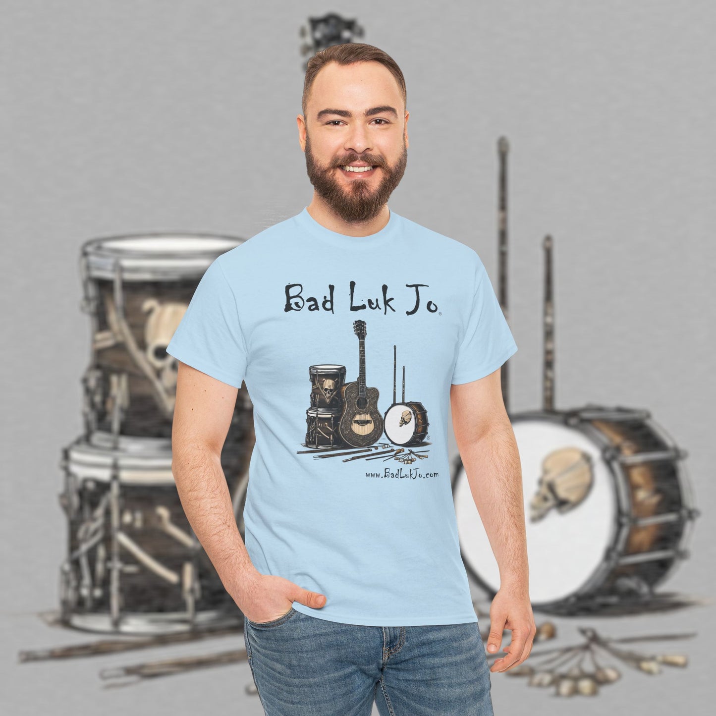 Bad Luk Jo Unisex Heavy Cotton Tee - Perfect Gift for Music Lovers - FREE ECONOMY SHIPPING