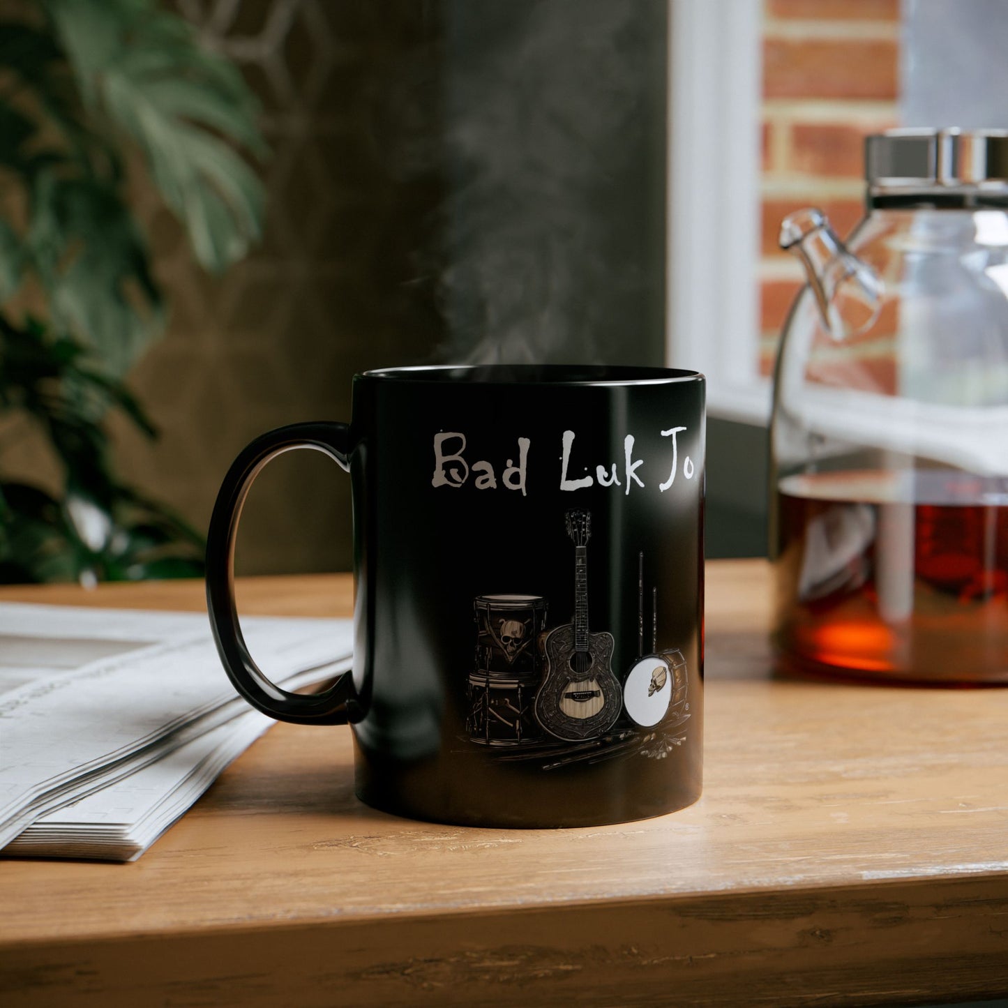 Bad Luk Jo - Unique Ceramic Coffee Mug - Perfect Gift for Fans and Coffee Lovers (Black) - 11oz. or 15oz. - FREE ECONOMY SHIPPING