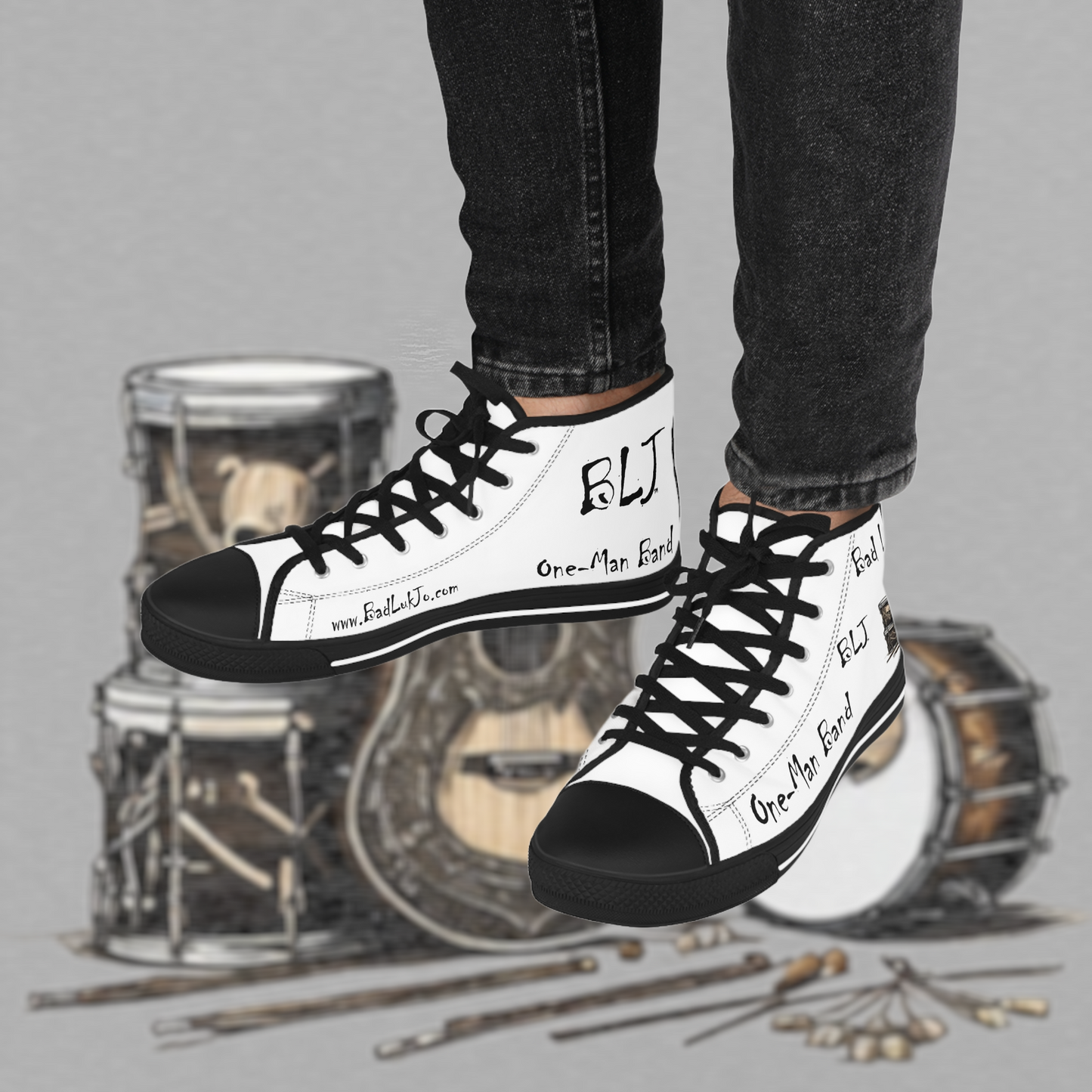 Bad Luk Jo Men's High Top Sneakers - FREE STANDARD SHIPPING