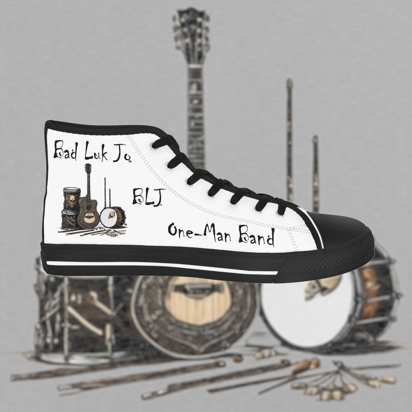 Bad Luk Jo Men's High Top Sneakers - FREE STANDARD SHIPPING