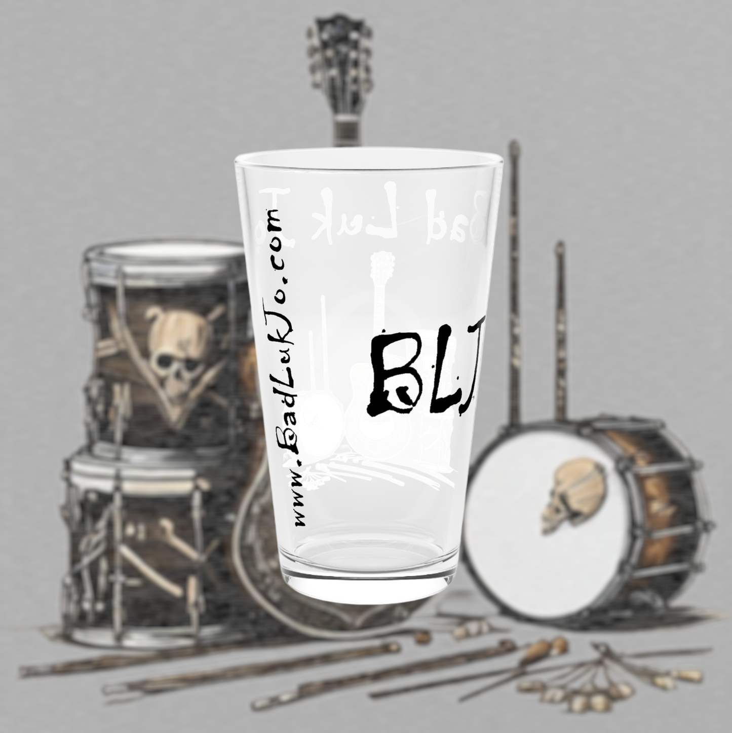 Bad Luk Jo Pint Glass - 16oz. - FREE ECONOMY SHIPPING