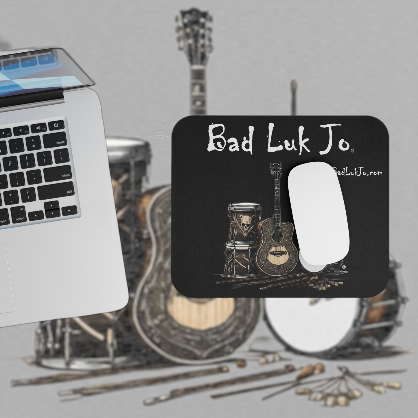 Bad Luk Jo Mouse Pad - Black - FREE ECONOMY SHIPPING