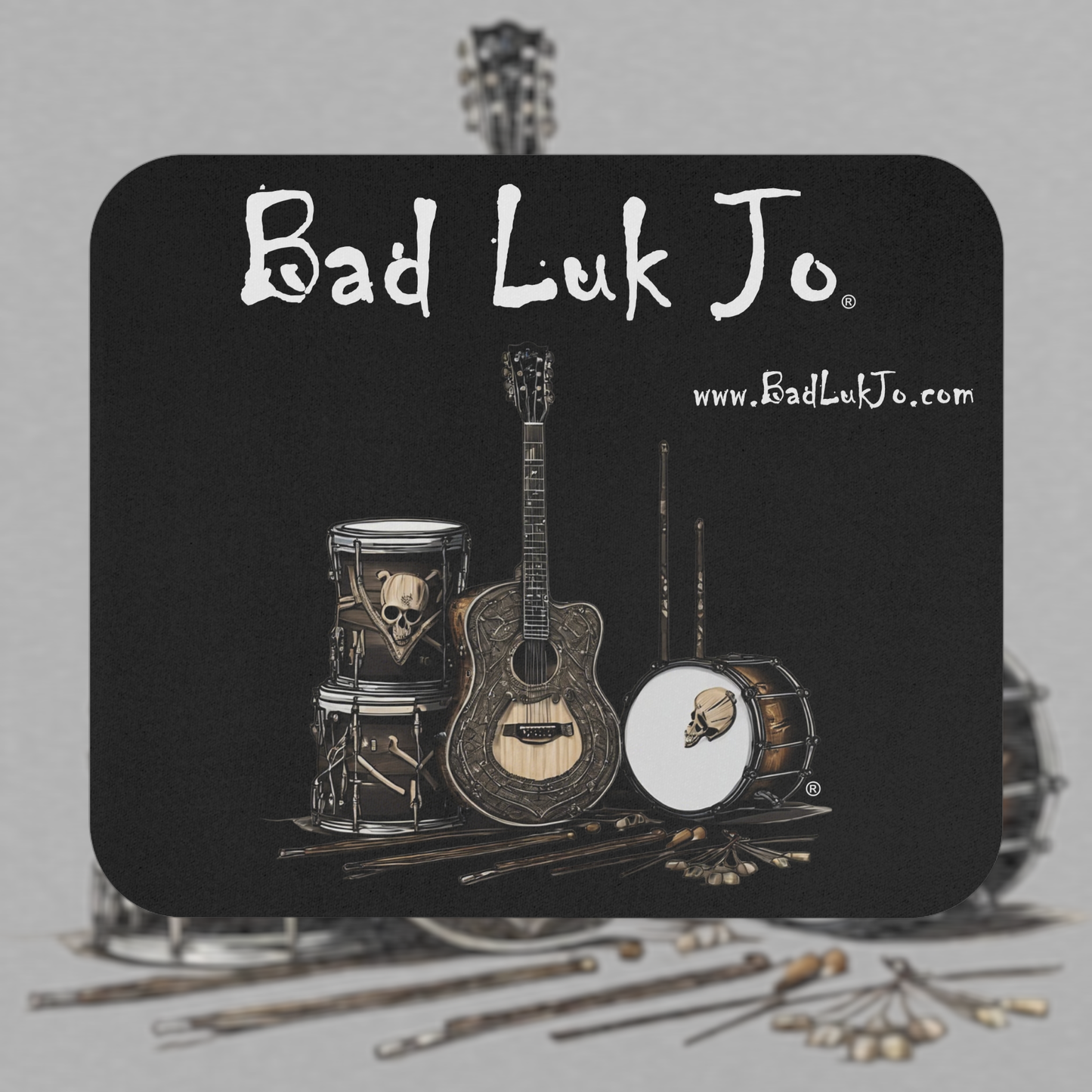 Bad Luk Jo Mouse Pad - Black - FREE ECONOMY SHIPPING