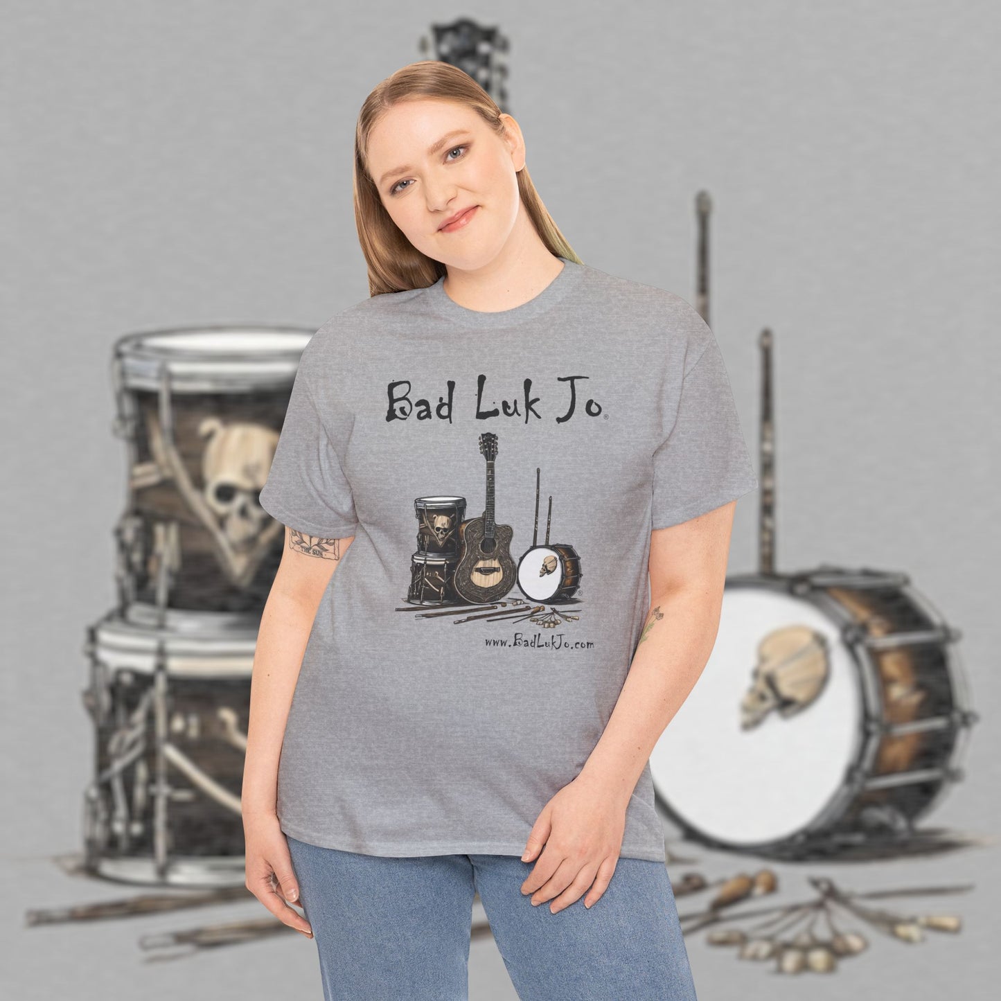 Bad Luk Jo Unisex Heavy Cotton Tee - Perfect Gift for Music Lovers - FREE ECONOMY SHIPPING