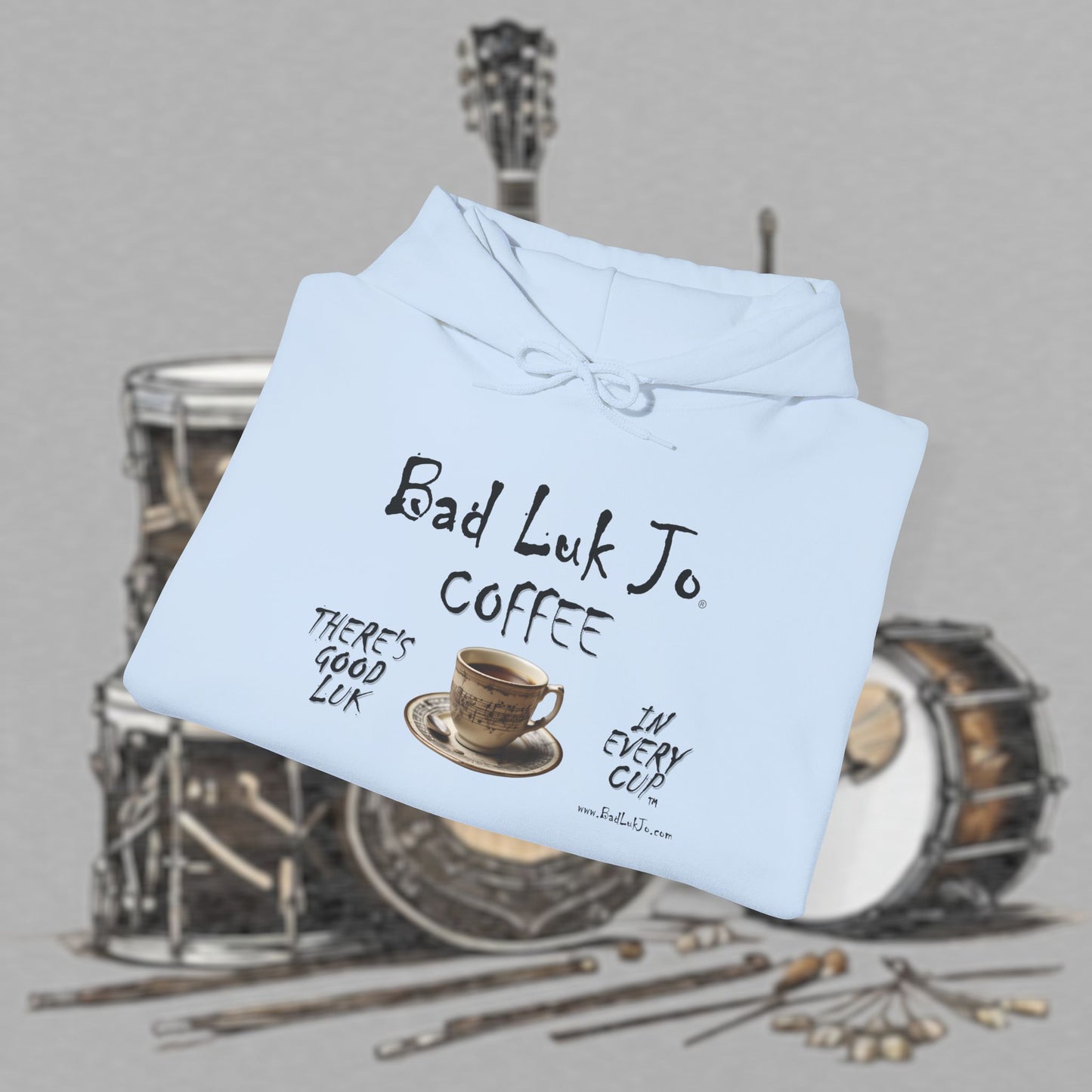 Bad Luk Jo Coffee Hoodie — Coffee Cup Sweatshirt - FREE ECONOMY SHIPPING