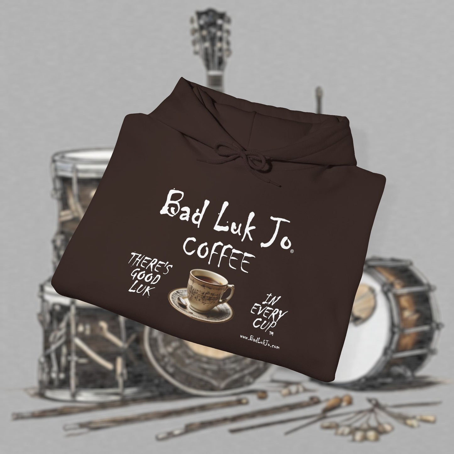 Bad Luk Jo Coffee Hoodie — Coffee Cup Sweatshirt - FREE ECONOMY SHIPPING