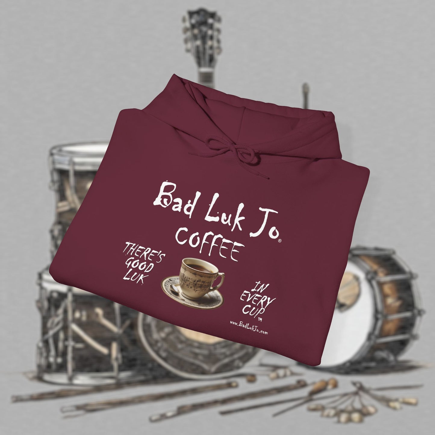 Bad Luk Jo Coffee Hoodie — Coffee Cup Sweatshirt - FREE ECONOMY SHIPPING