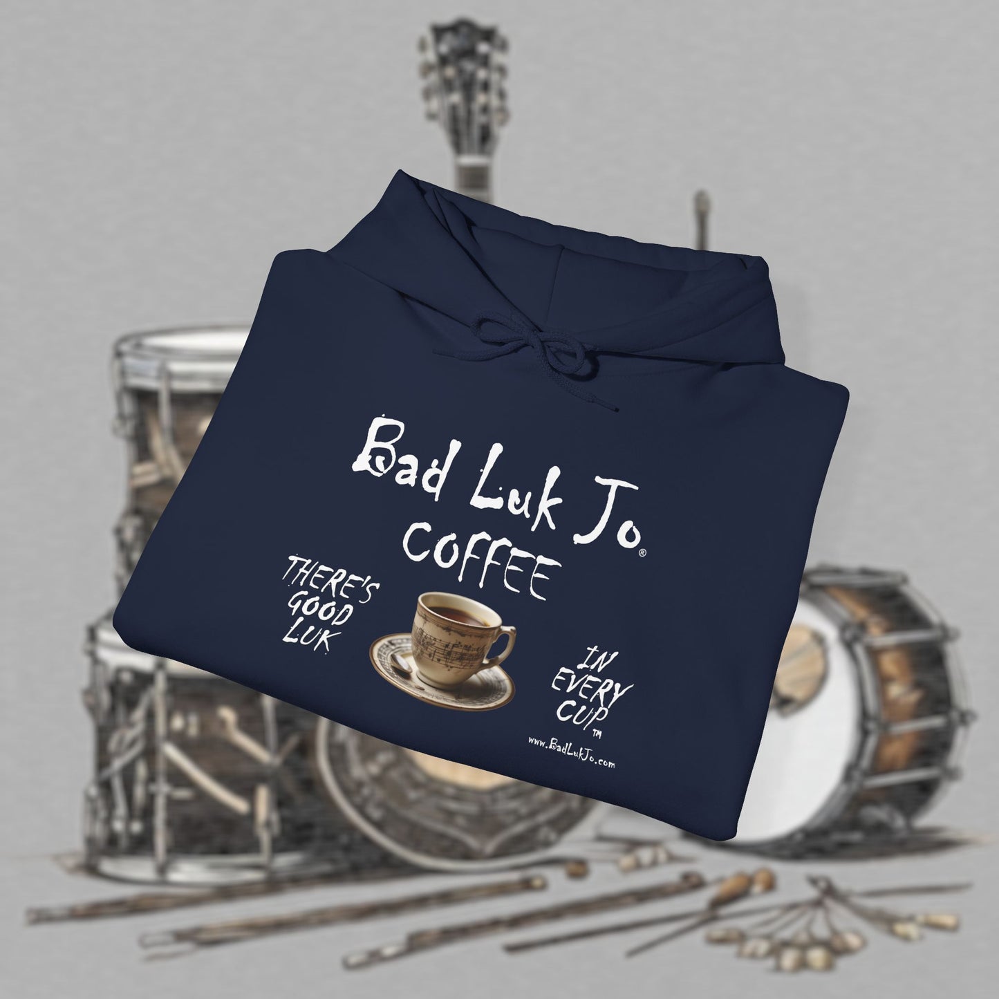 Bad Luk Jo Coffee Hoodie — Coffee Cup Sweatshirt - FREE ECONOMY SHIPPING