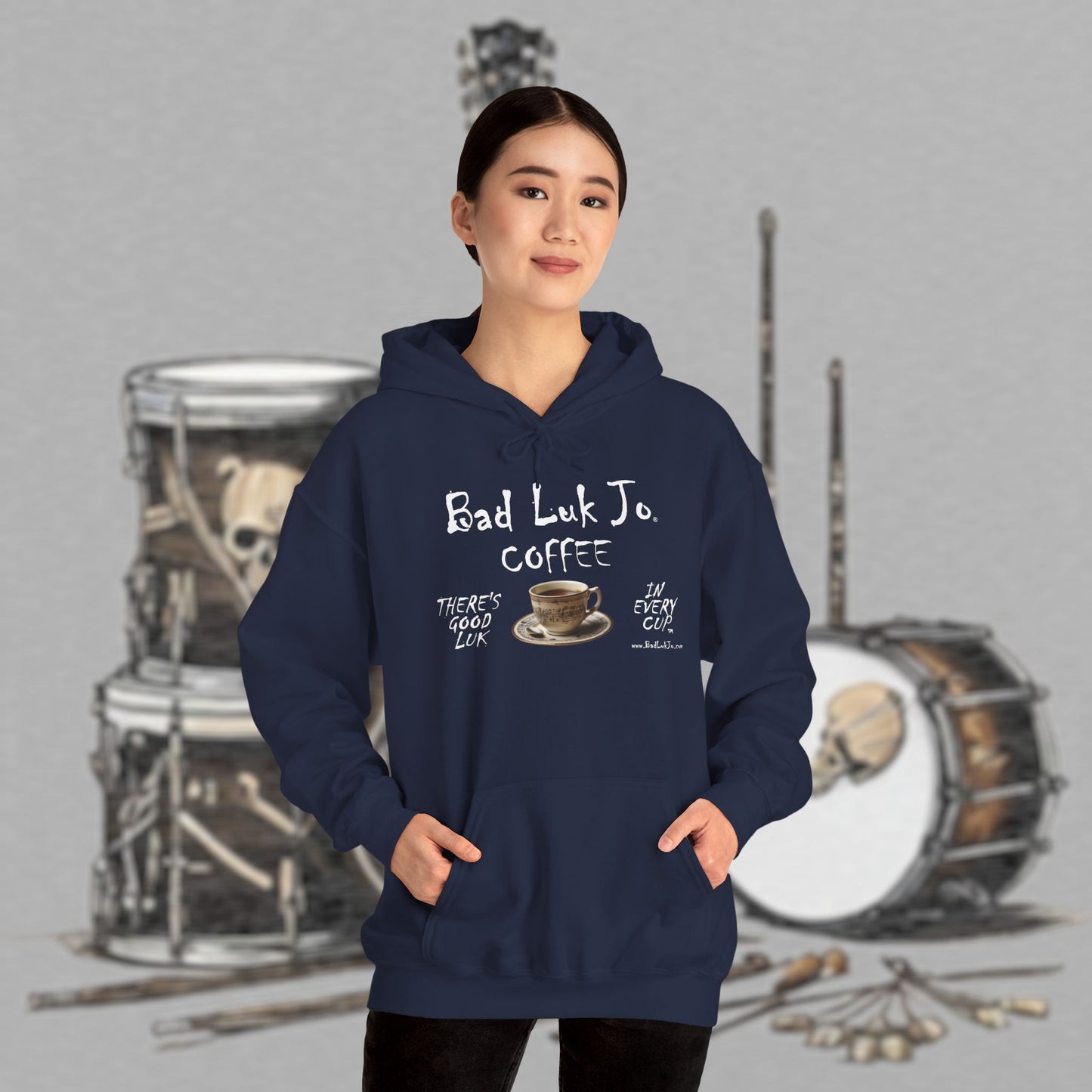 Bad Luk Jo Coffee Hoodie — Coffee Cup Sweatshirt - FREE ECONOMY SHIPPING