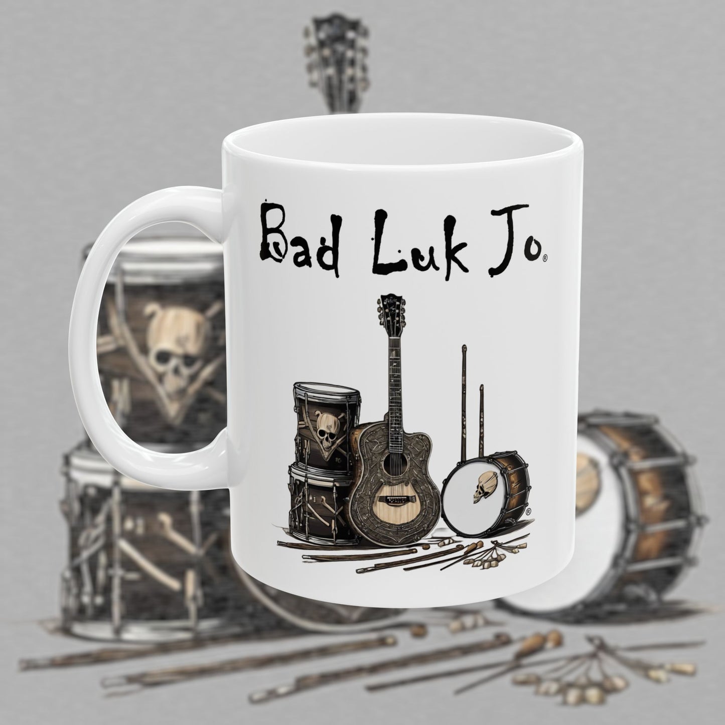 Bad Luk Jo - Unique Ceramic Coffee Mug - Perfect Gift for Fans and Coffee Lovers - 11oz. or 15oz. - FREE ECONOMY SHIPPING
