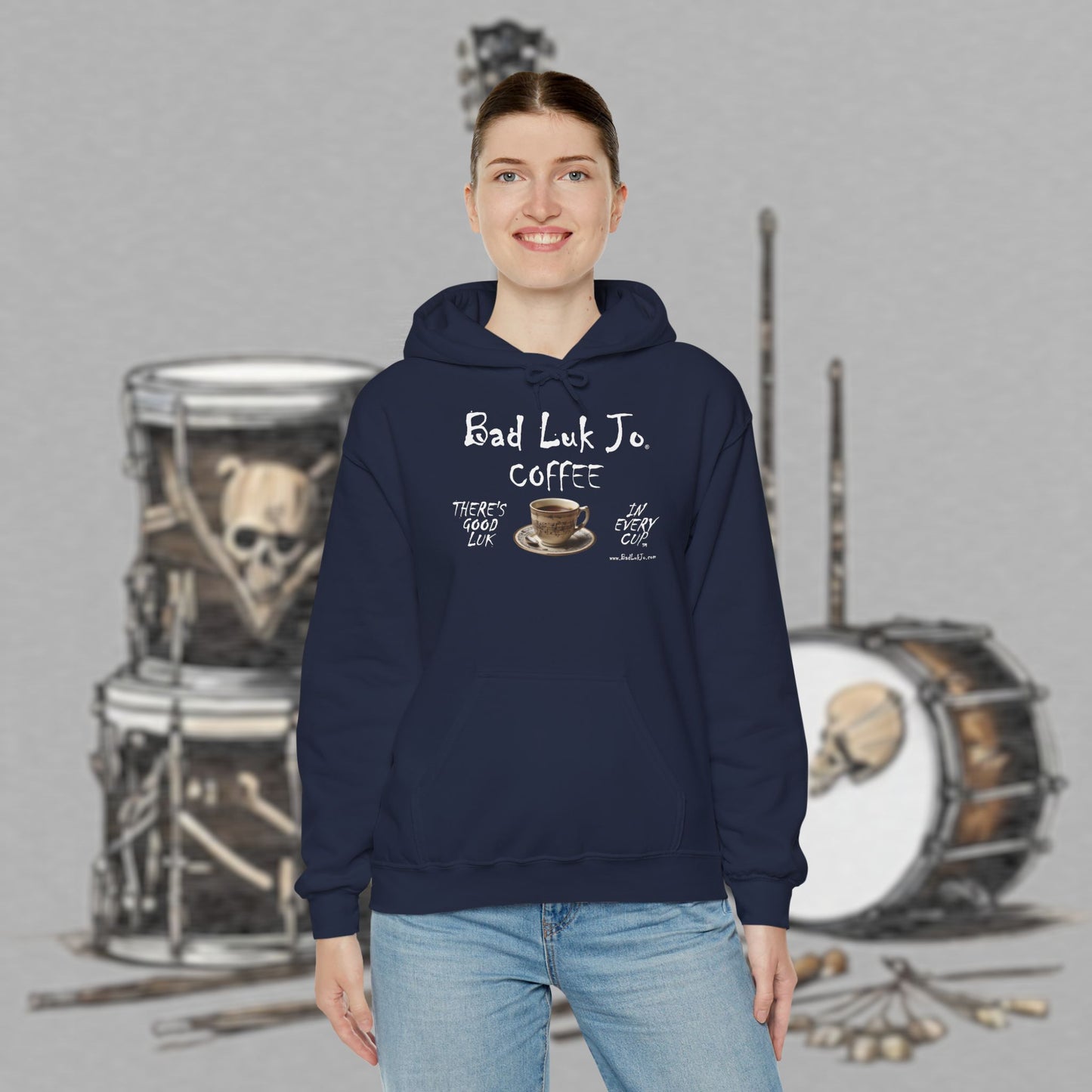 Bad Luk Jo Coffee Hoodie — Coffee Cup Sweatshirt - FREE ECONOMY SHIPPING