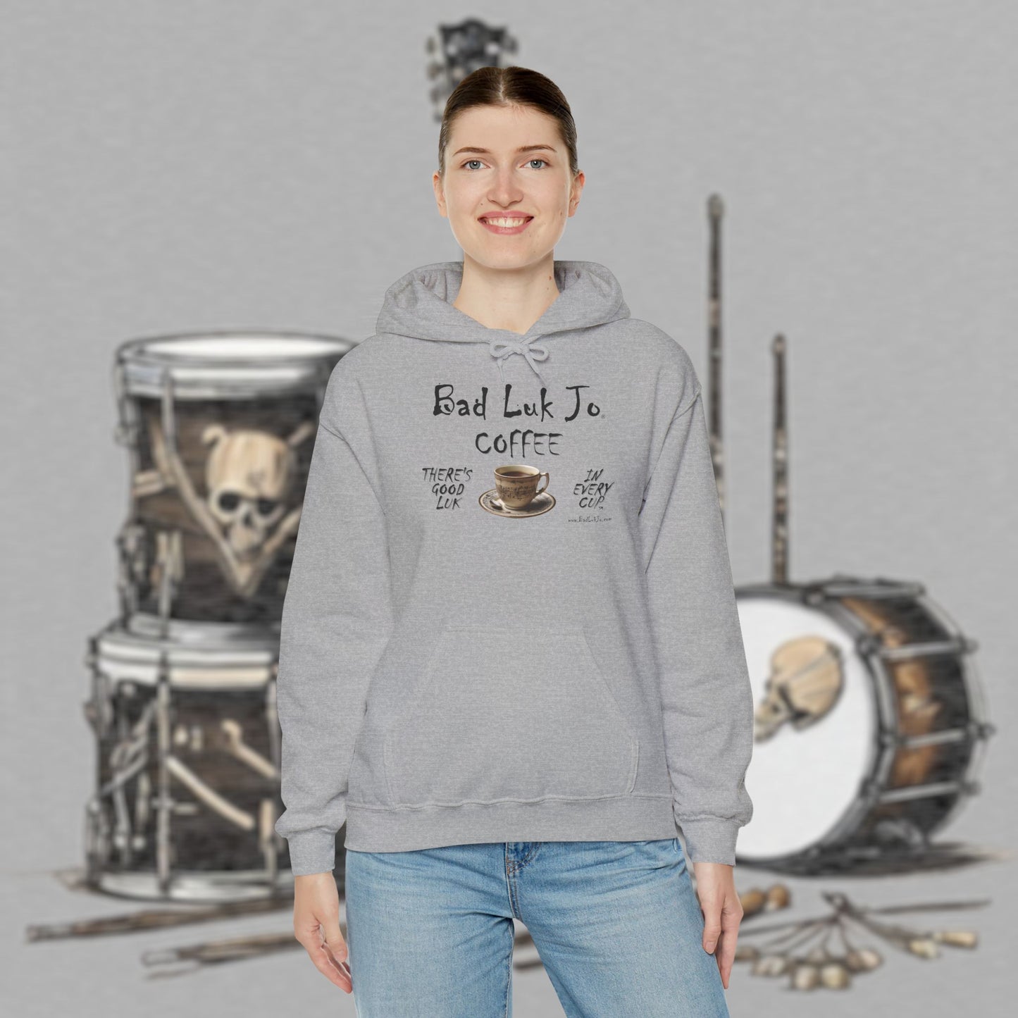 Bad Luk Jo Coffee Hoodie — Coffee Cup Sweatshirt - FREE ECONOMY SHIPPING