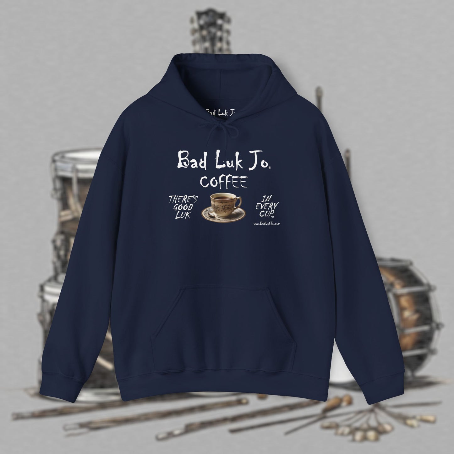 Bad Luk Jo Coffee Hoodie — Coffee Cup Sweatshirt - FREE ECONOMY SHIPPING