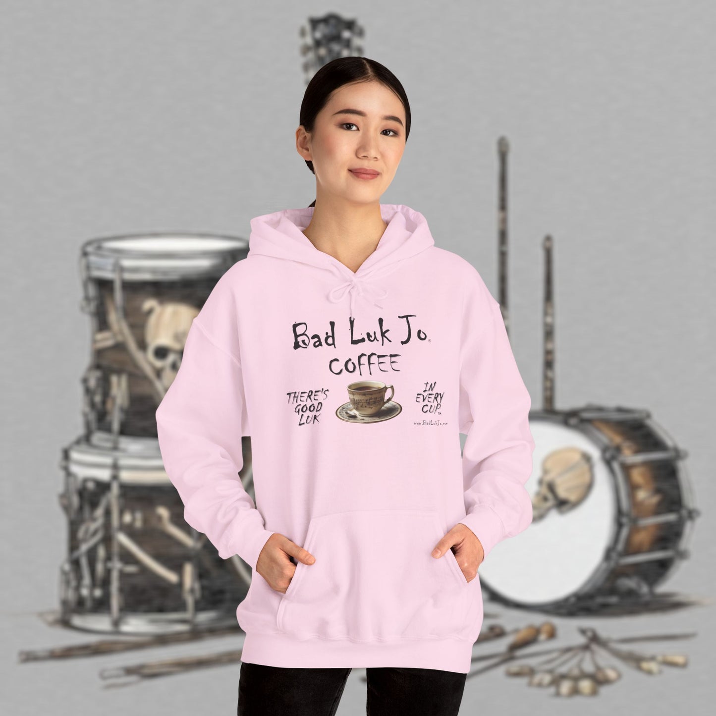Bad Luk Jo Coffee Hoodie — Coffee Cup Sweatshirt - FREE ECONOMY SHIPPING