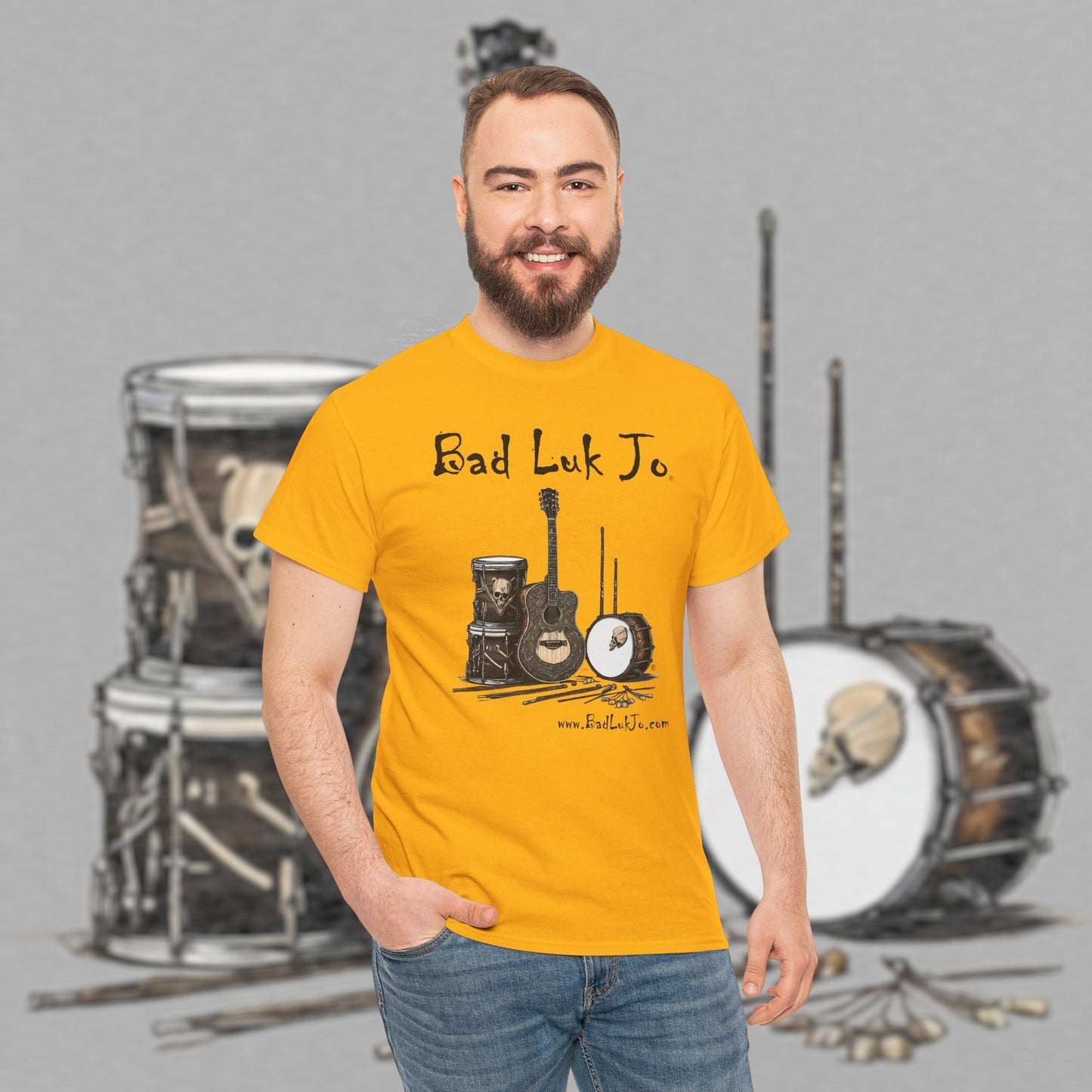 Bad Luk Jo Unisex Heavy Cotton Tee - Perfect Gift for Music Lovers - FREE ECONOMY SHIPPING