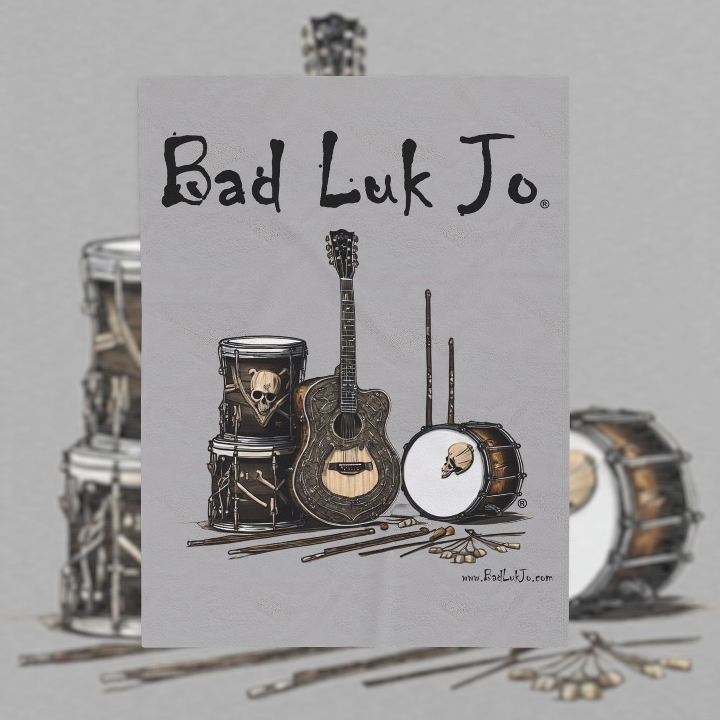 Bad Luk Jo Velveteen Plush Blanket - FREE STANDARD SHIPPING