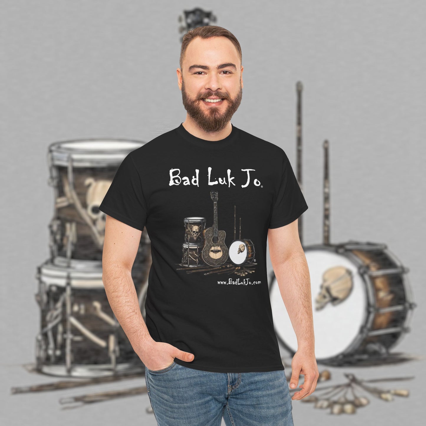 Bad Luk Jo Unisex Heavy Cotton Tee - Perfect Gift for Music Lovers - FREE ECONOMY SHIPPING