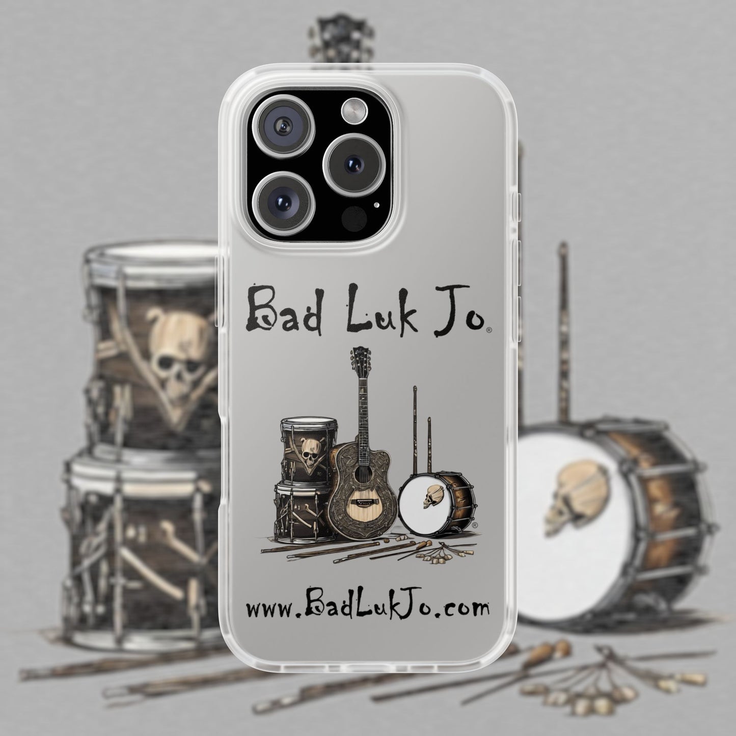Bad Luk Jo iPhone Flexi Case - Perfect for Music Lovers! - FREE ECONOMY SHIPPING