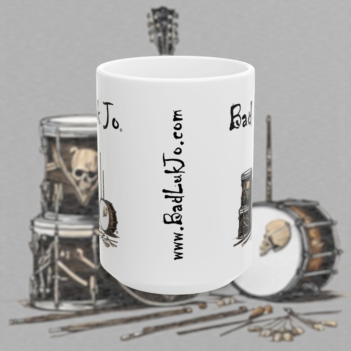 Bad Luk Jo - Unique Ceramic Coffee Mug - Perfect Gift for Fans and Coffee Lovers - 11oz. or 15oz. - FREE ECONOMY SHIPPING