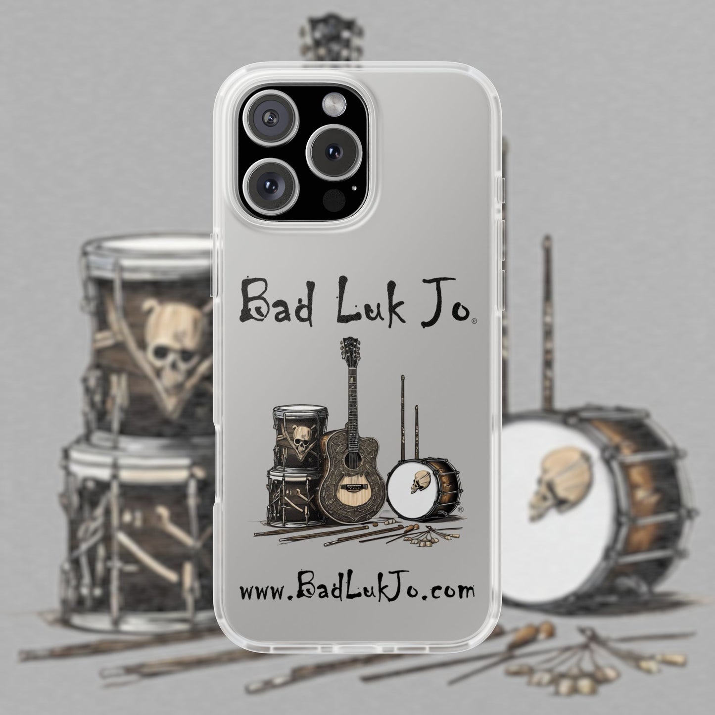 Bad Luk Jo iPhone Flexi Case - Perfect for Music Lovers! - FREE ECONOMY SHIPPING