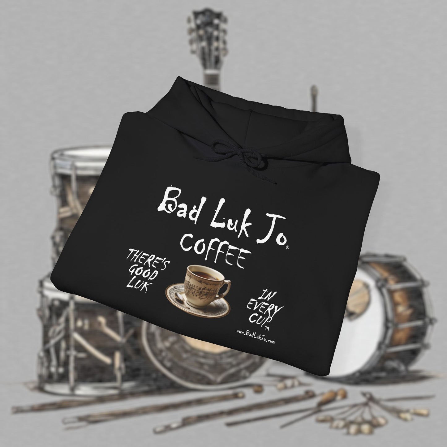 Bad Luk Jo Coffee Hoodie — Coffee Cup Sweatshirt - FREE ECONOMY SHIPPING