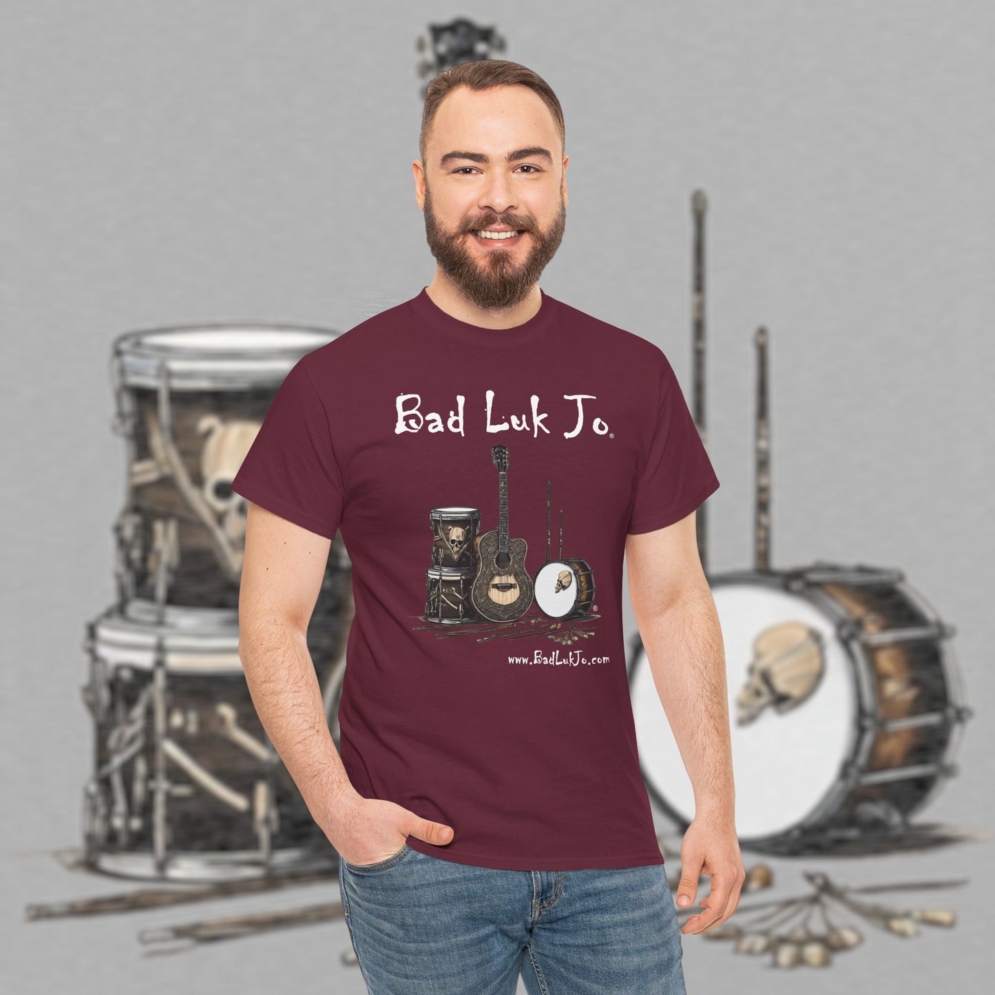 Bad Luk Jo Unisex Heavy Cotton Tee - Perfect Gift for Music Lovers - FREE ECONOMY SHIPPING