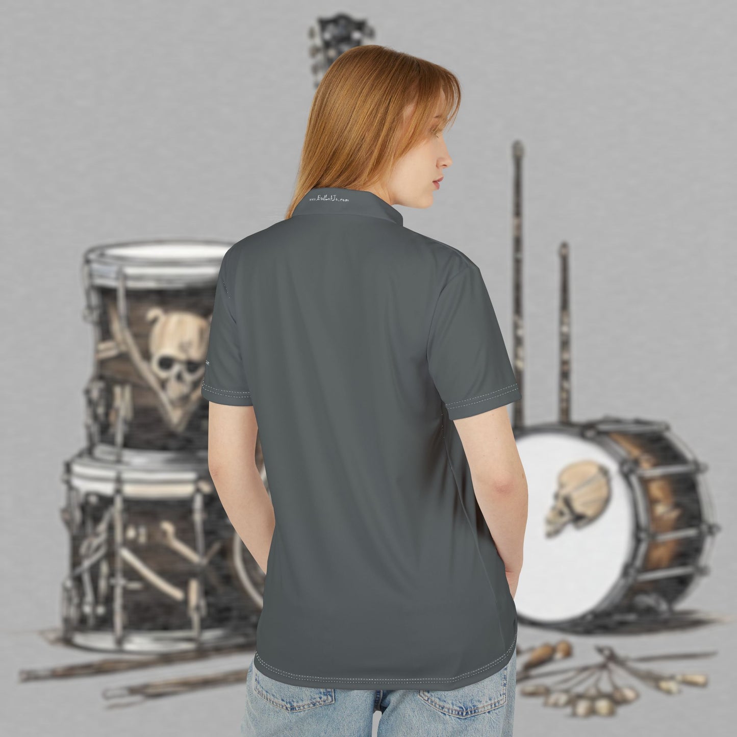 Bad Luk Jo Engineers’ Comfort Unisex Polo Shirt - Stylish Workwear / Golf Shirt - Dark Grey - FREE ECONOMY SHIPPING