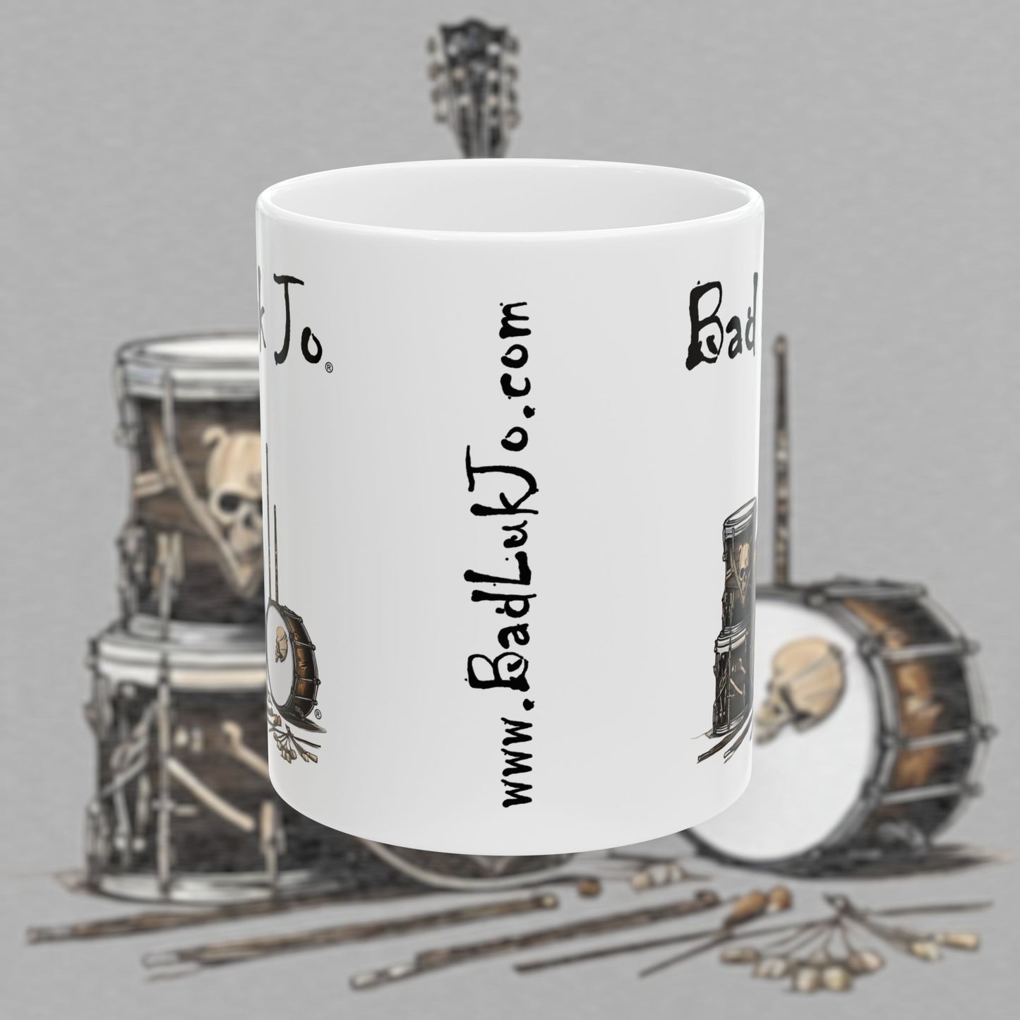 Bad Luk Jo - Unique Ceramic Coffee Mug - Perfect Gift for Fans and Coffee Lovers - 11oz. or 15oz. - FREE ECONOMY SHIPPING