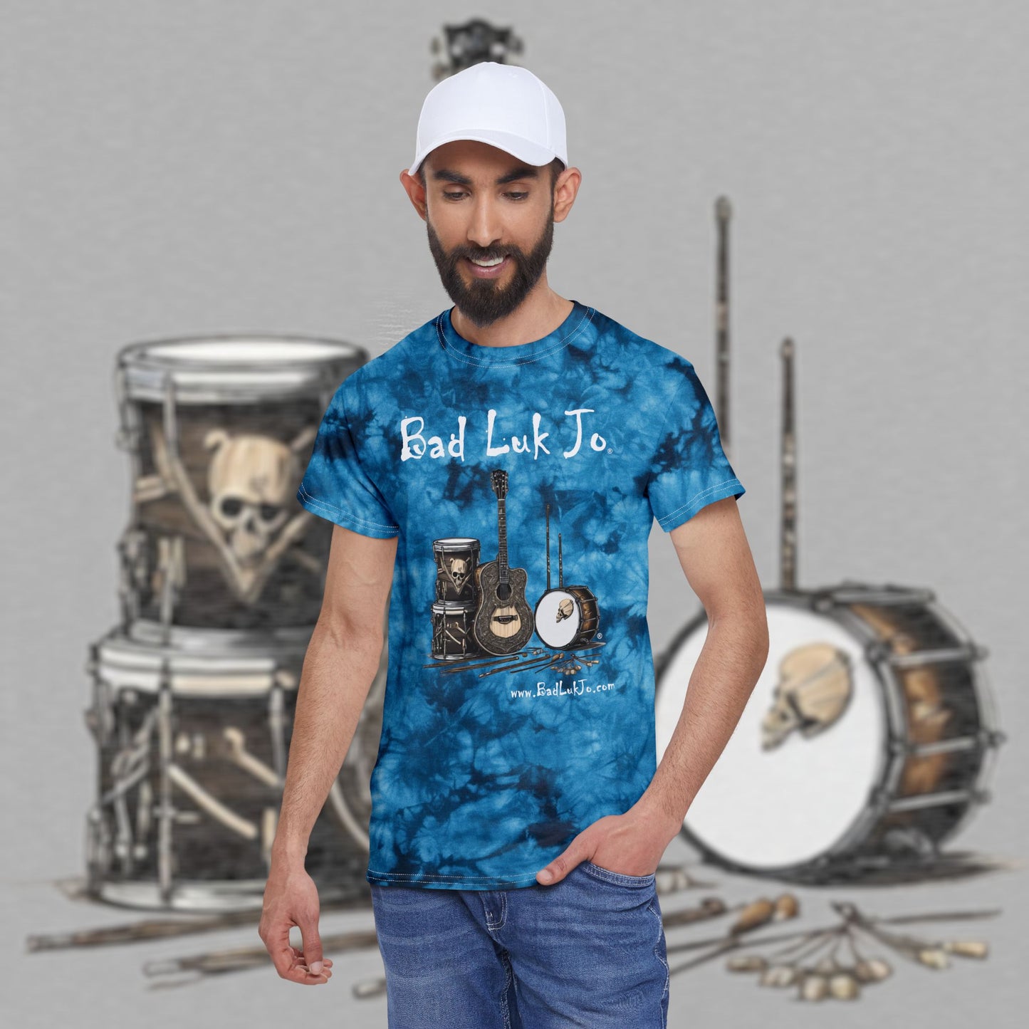 **SPECIAL EDITION** Bad Luk Jo Tie-Dye Tee - Music Lover's Shirt - FREE ECONOMY SHIPPING