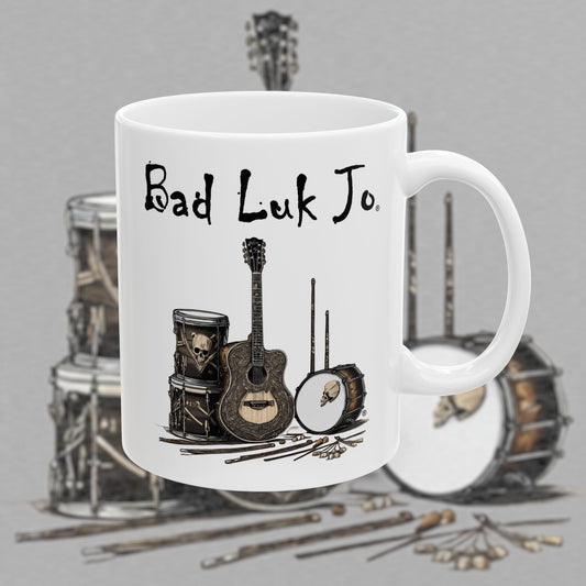 Bad Luk Jo - Unique Ceramic Coffee Mug - Perfect Gift for Fans and Coffee Lovers - 11oz. or 15oz. - FREE ECONOMY SHIPPING