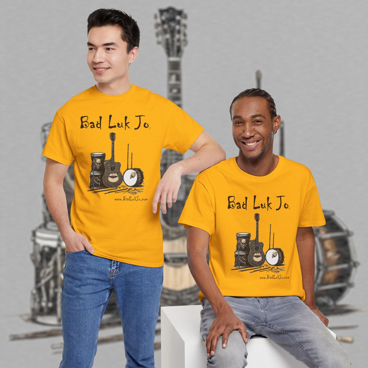 Bad Luk Jo Unisex Heavy Cotton Tee - Perfect Gift for Music Lovers - FREE ECONOMY SHIPPING