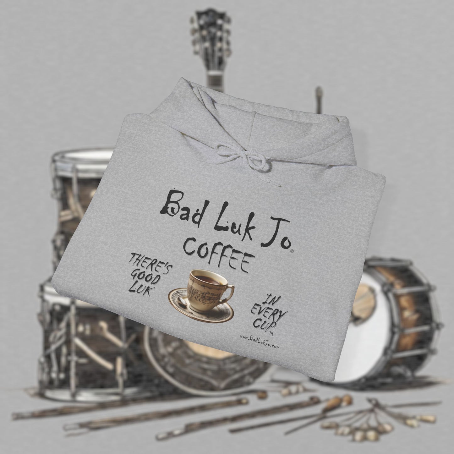 Bad Luk Jo Coffee Hoodie — Coffee Cup Sweatshirt - FREE ECONOMY SHIPPING