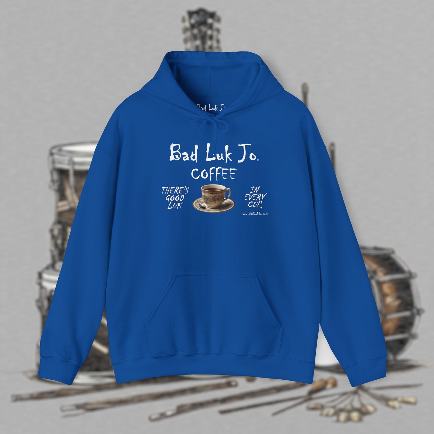 Bad Luk Jo Coffee Hoodie — Coffee Cup Sweatshirt - FREE ECONOMY SHIPPING