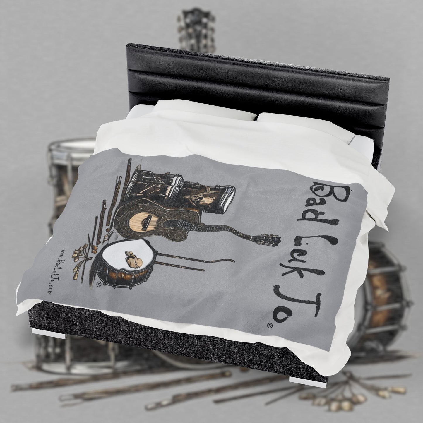 Bad Luk Jo Velveteen Plush Blanket - FREE STANDARD SHIPPING