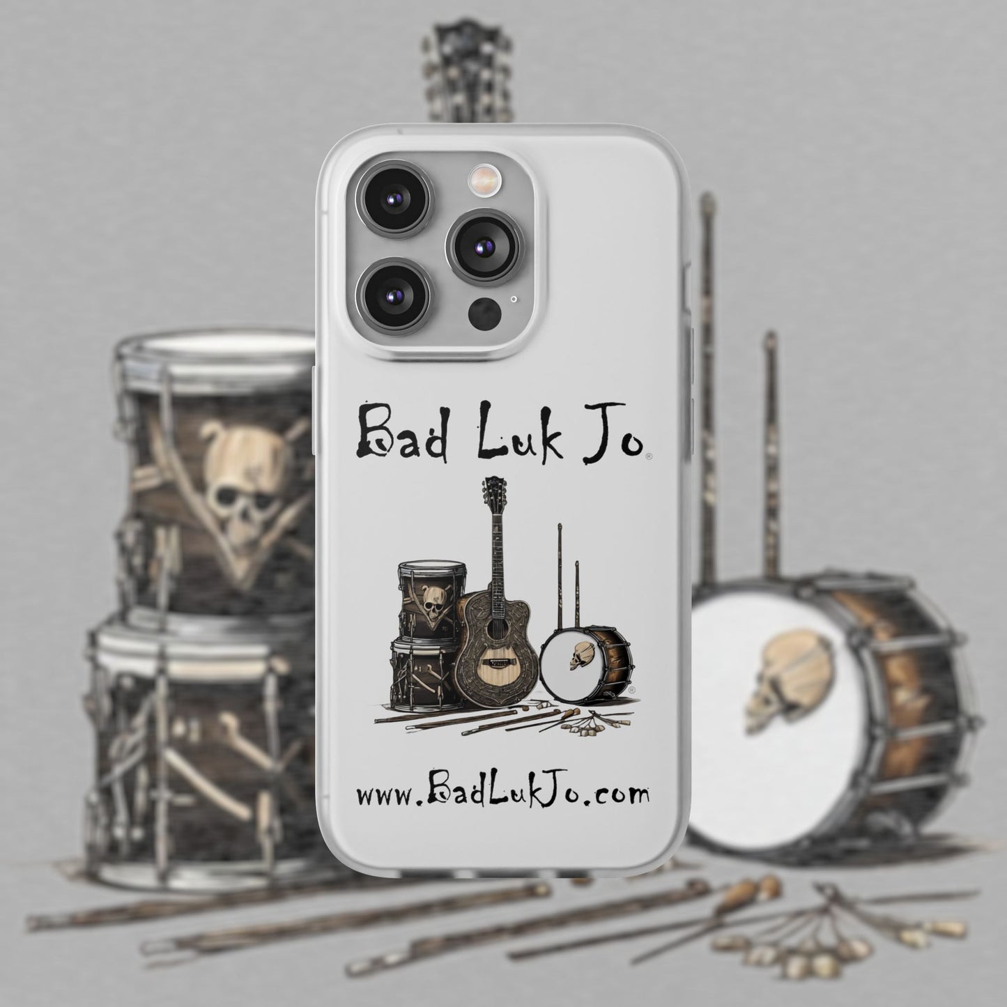 Bad Luk Jo iPhone Flexi Case - Perfect for Music Lovers! - FREE ECONOMY SHIPPING