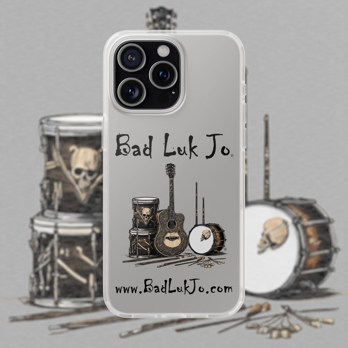 Bad Luk Jo iPhone Flexi Case - Perfect for Music Lovers! - FREE ECONOMY SHIPPING