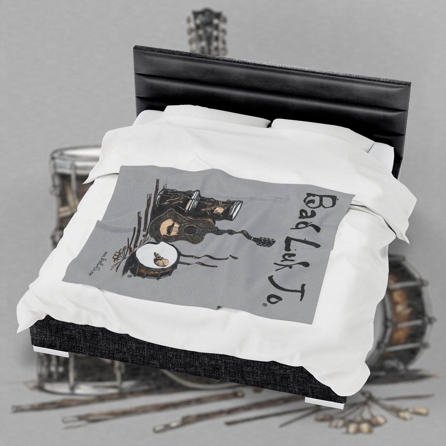 Bad Luk Jo Velveteen Plush Blanket - FREE STANDARD SHIPPING