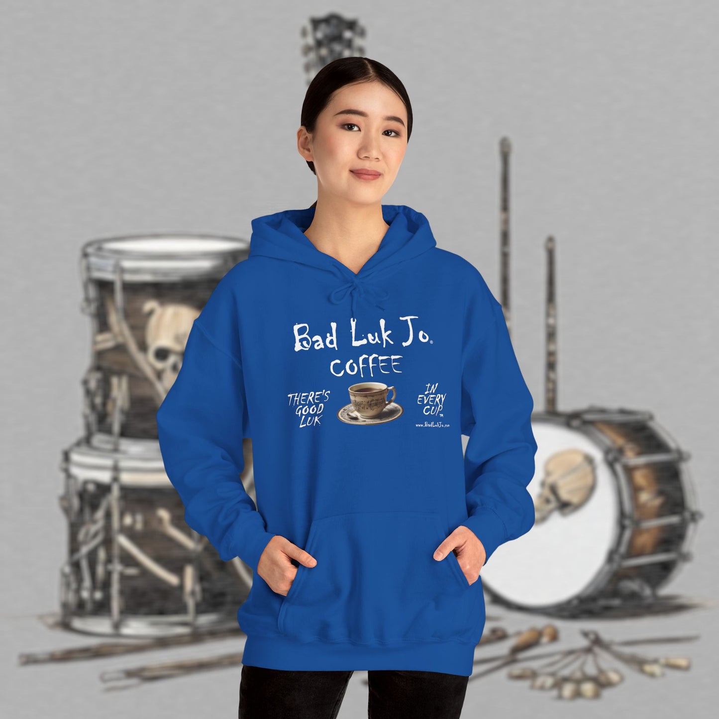 Bad Luk Jo Coffee Hoodie — Coffee Cup Sweatshirt - FREE ECONOMY SHIPPING